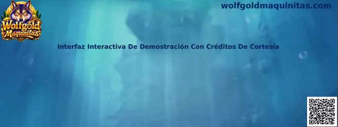Interfaz interactiva de demostración de Wolfgold Maquinitas con créditos ficticios
