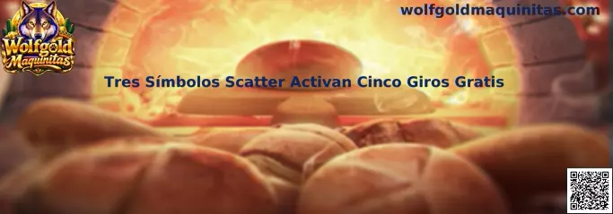 Tres símbolos Scatter activan cinco giros gratis en Wolf Gold